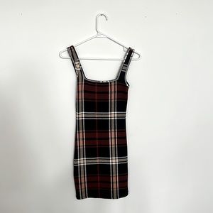 Plaid body con dress size xs